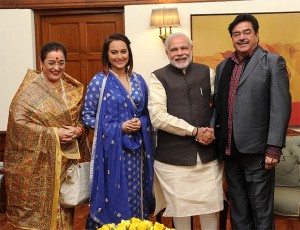 sonakshi with PM