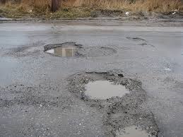 pothole road