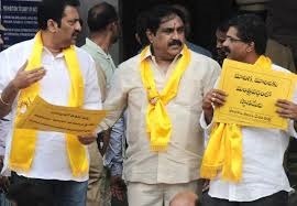 Telugu Desam MLAs no-trust vote against Telangana Speaker Madhusudhana Chary