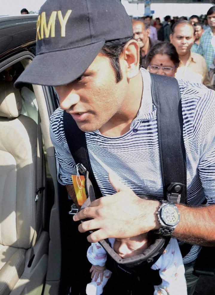 First Look: India captain MS Dhoni with his daughter