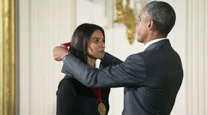Indian-American author Jhumpa Lahiri gets National Humanities Medal from Barack Obama