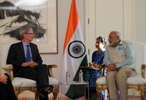 Apple CEO Tim Cook meets Narendra Modi; invokes Steve Jobs’ India connection