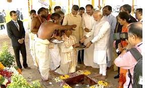 PM Narendra Modi lays foundation stone for AP’s new capital Amaravati